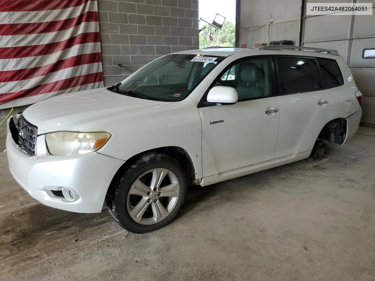 2008 Toyota Highlander Limited VIN: JTEES42A482064051 Lot: 67030414