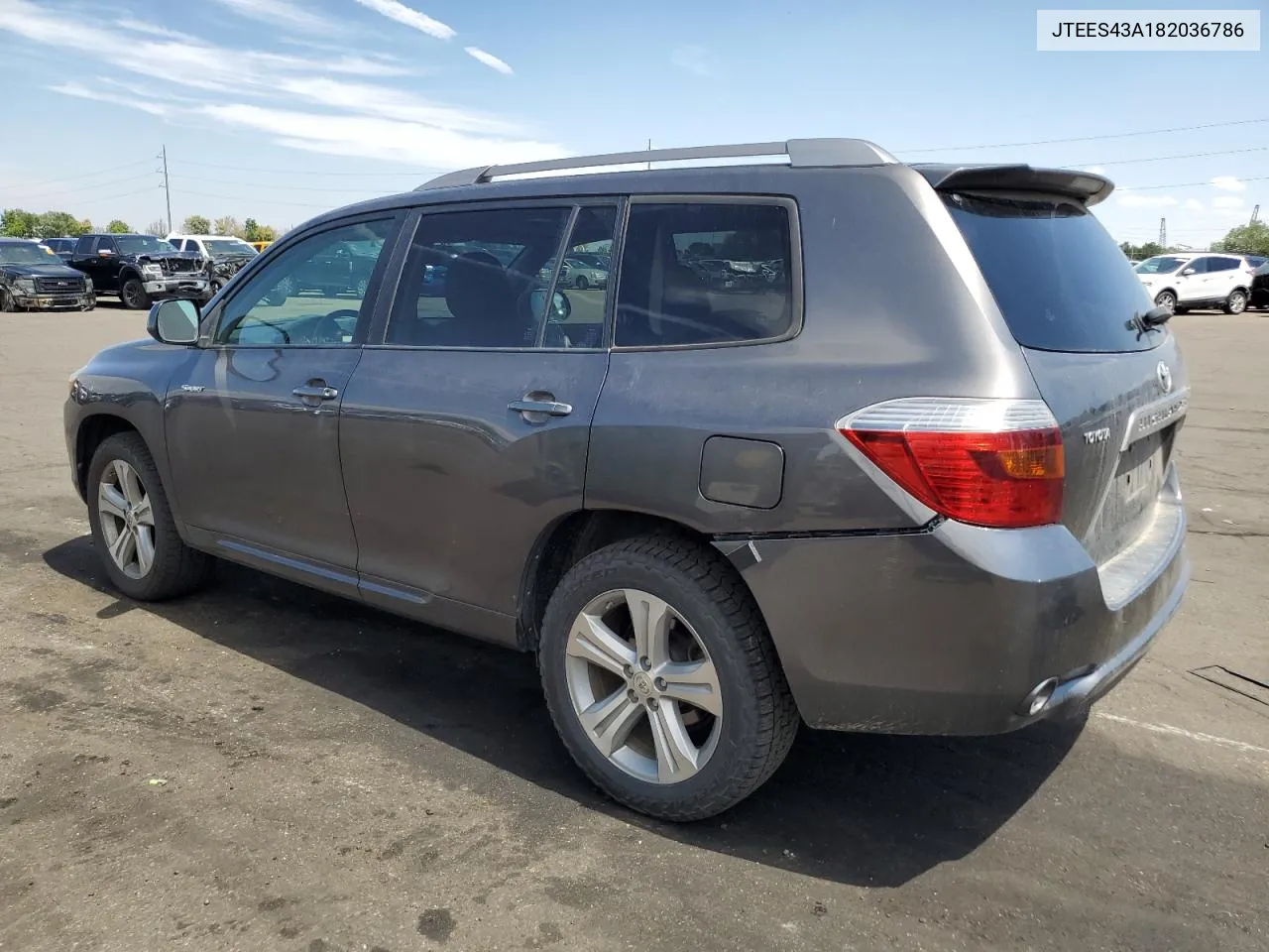 2008 Toyota Highlander Sport VIN: JTEES43A182036786 Lot: 67195224