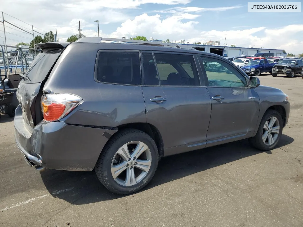 2008 Toyota Highlander Sport VIN: JTEES43A182036786 Lot: 67195224