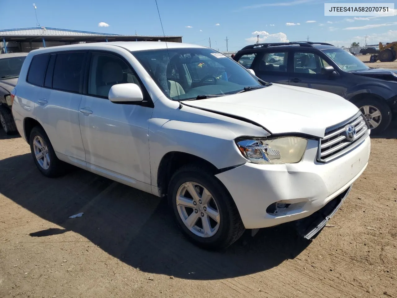 2008 Toyota Highlander VIN: JTEES41A582070751 Lot: 68100564