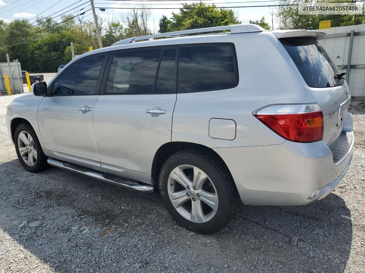 2008 Toyota Highlander Limited VIN: JTEES42A682057408 Lot: 68282664