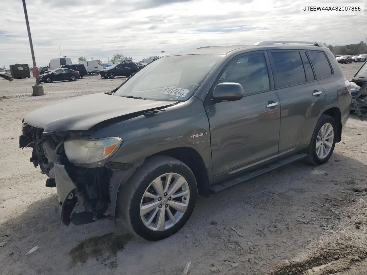 2008 Toyota Highlander Hybrid Limited VIN: JTEEW44A482007866 Lot: 68920044