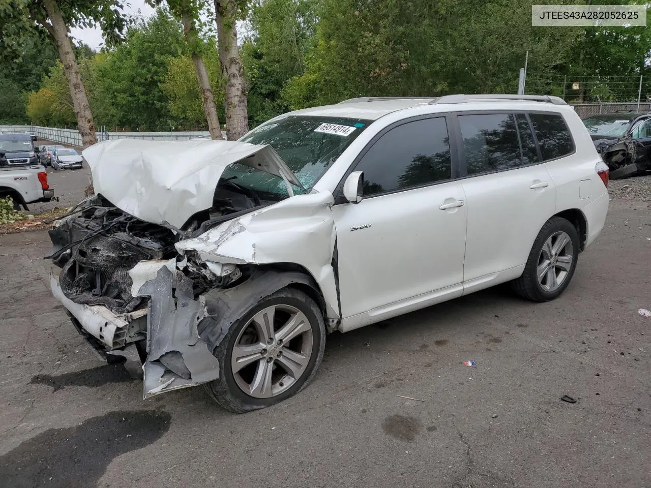 2008 Toyota Highlander Sport VIN: JTEES43A282052625 Lot: 69514914