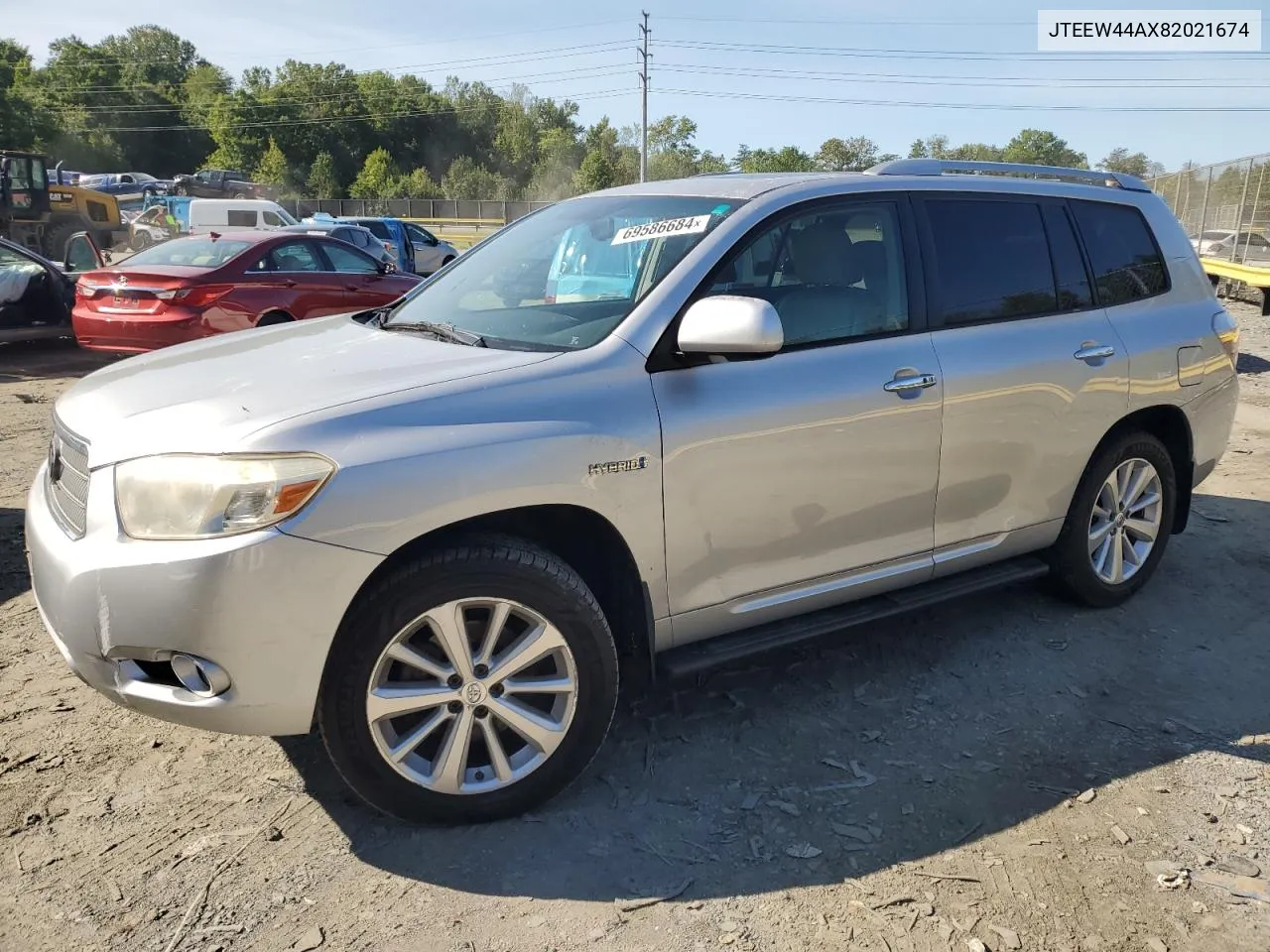 2008 Toyota Highlander Hybrid Limited VIN: JTEEW44AX82021674 Lot: 69586684