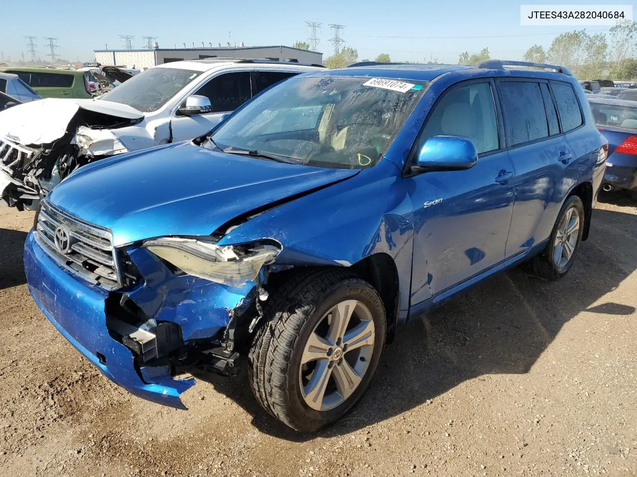 2008 Toyota Highlander Sport VIN: JTEES43A282040684 Lot: 69691074