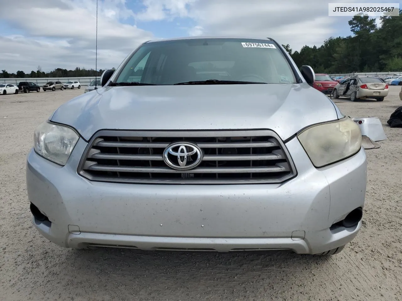 2008 Toyota Highlander VIN: JTEDS41A982025467 Lot: 69756744