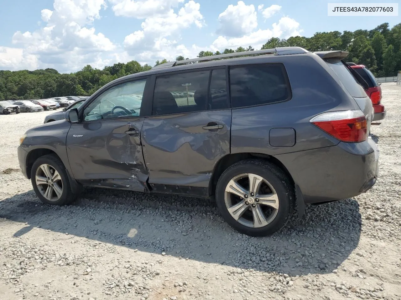 2008 Toyota Highlander Sport VIN: JTEES43A782077603 Lot: 69793644