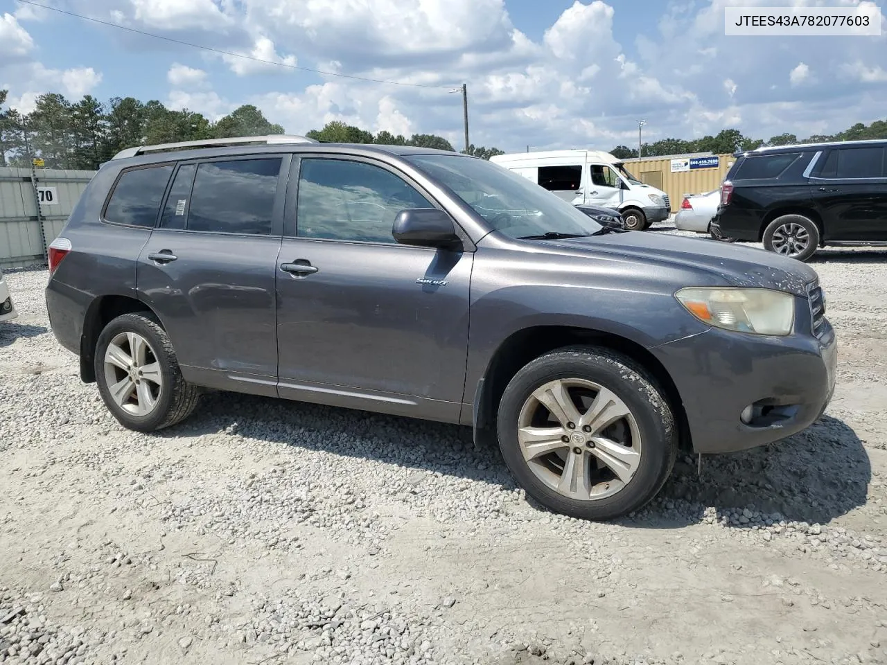 2008 Toyota Highlander Sport VIN: JTEES43A782077603 Lot: 69793644