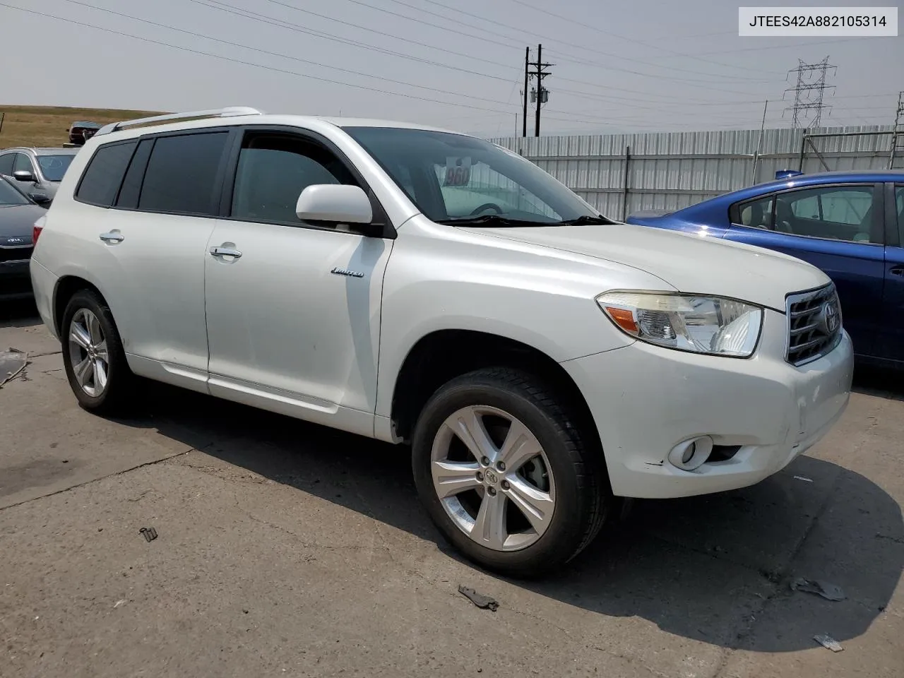 2008 Toyota Highlander Limited VIN: JTEES42A882105314 Lot: 69846384