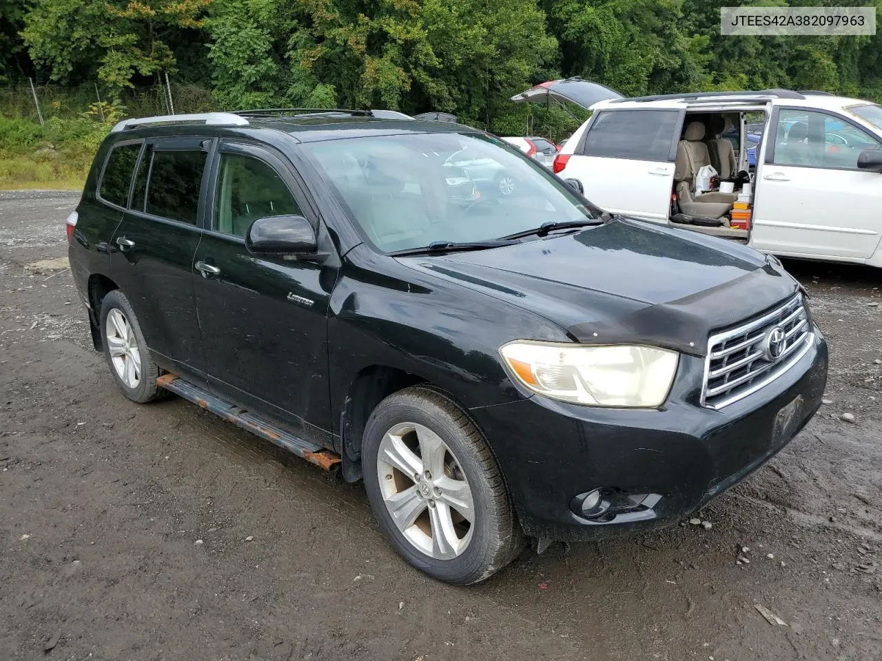 2008 Toyota Highlander Limited VIN: JTEES42A382097963 Lot: 69923164