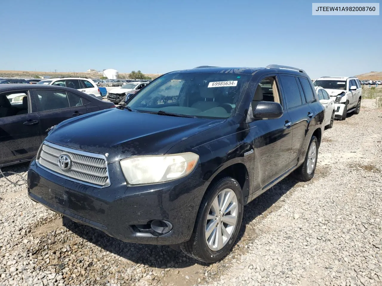 2008 Toyota Highlander Hybrid VIN: JTEEW41A982008760 Lot: 69985634