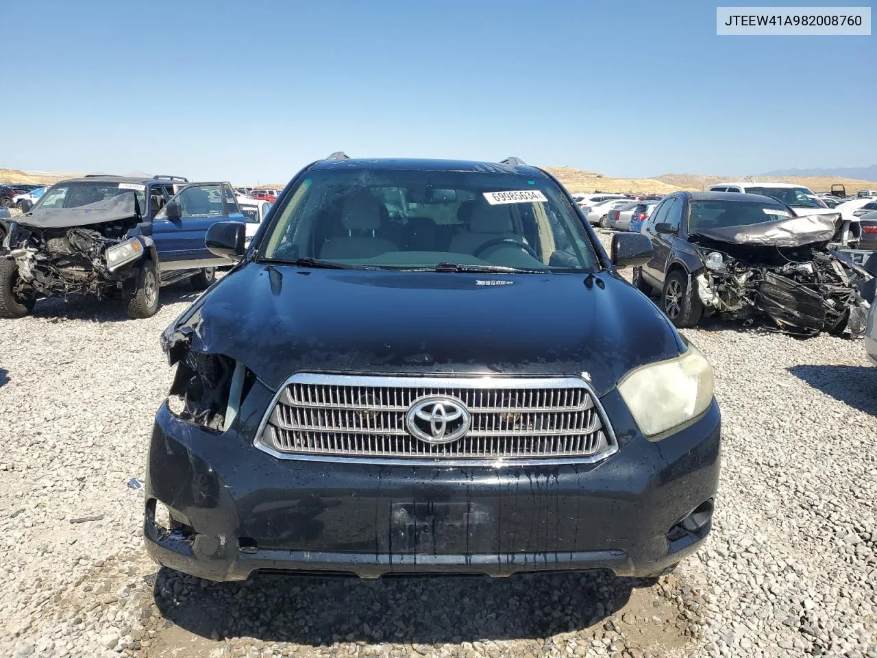 2008 Toyota Highlander Hybrid VIN: JTEEW41A982008760 Lot: 69985634