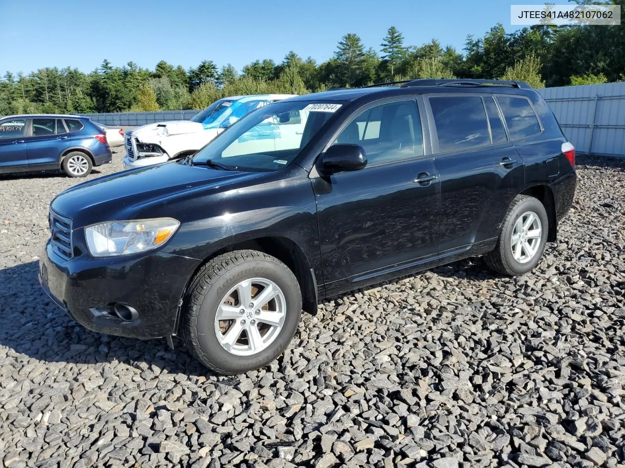 2008 Toyota Highlander VIN: JTEES41A482107062 Lot: 70207644