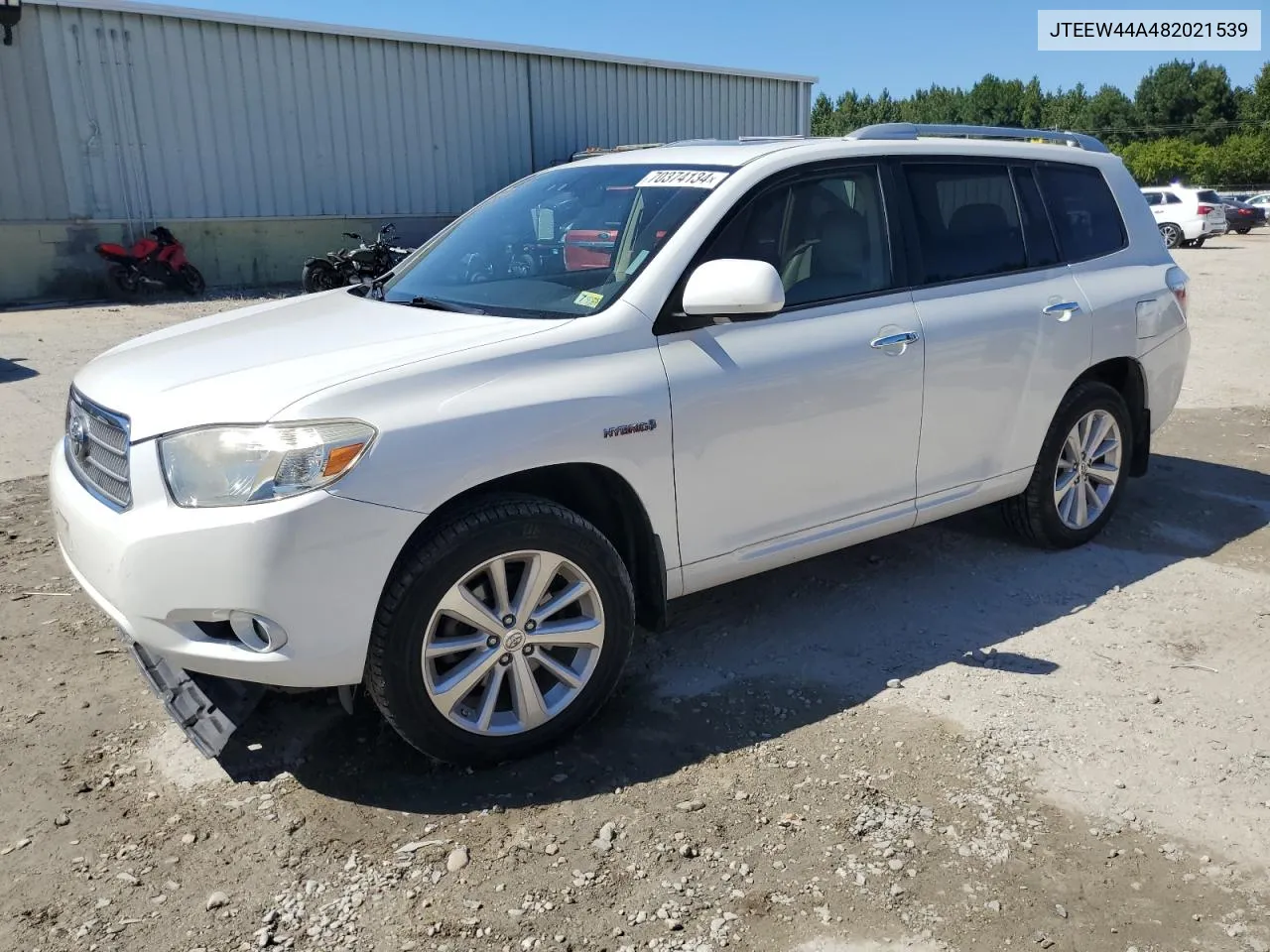 2008 Toyota Highlander Hybrid Limited VIN: JTEEW44A482021539 Lot: 70374134