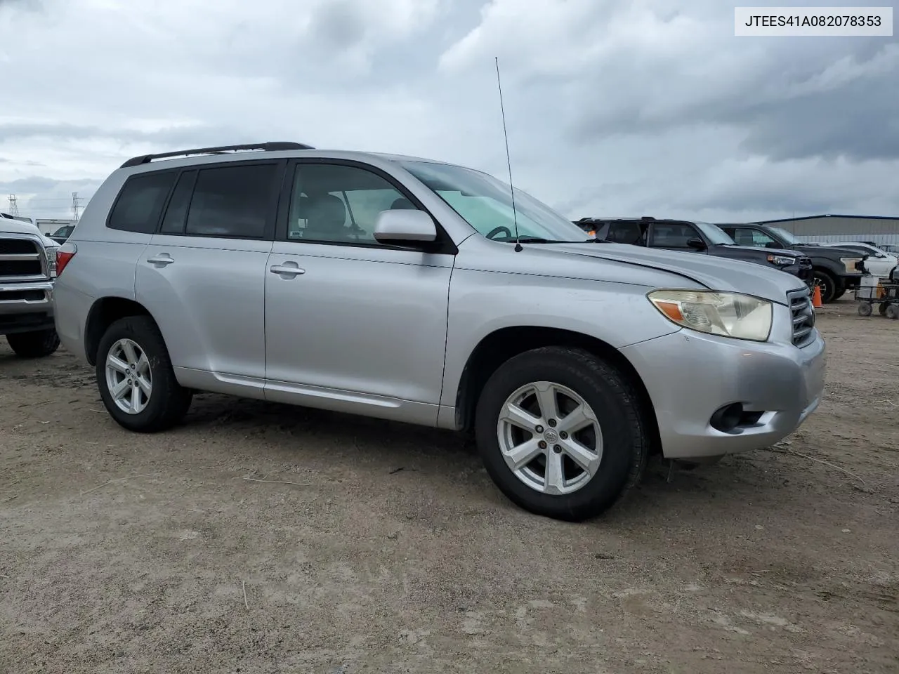 2008 Toyota Highlander VIN: JTEES41A082078353 Lot: 70495694