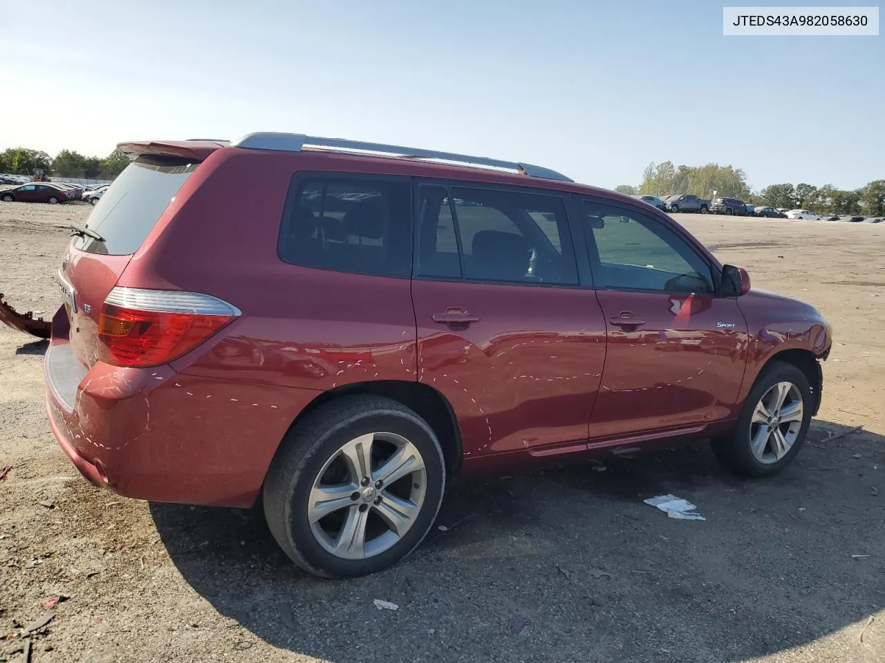 2008 Toyota Highlander Sport VIN: JTEDS43A982058630 Lot: 70541834