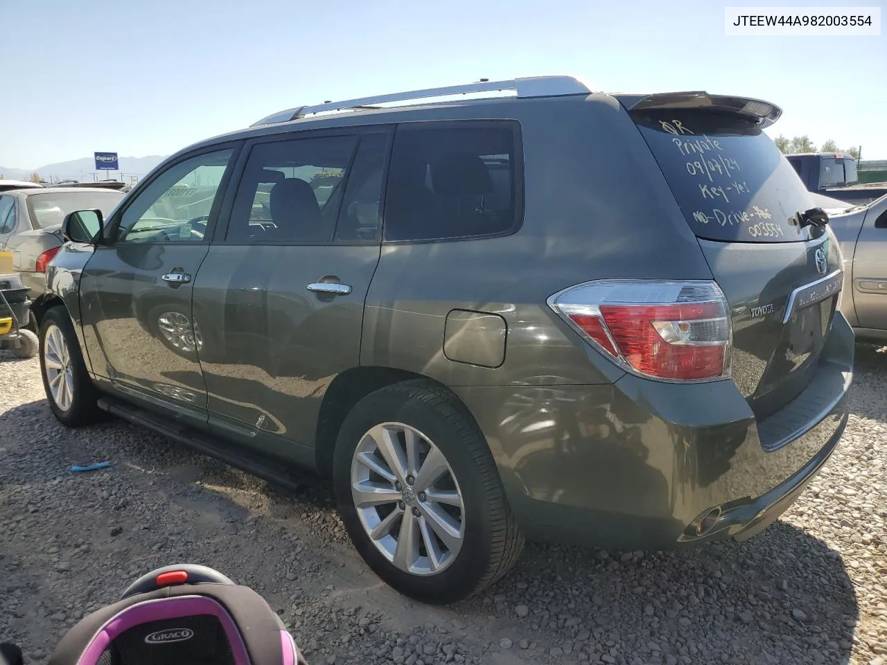 2008 Toyota Highlander Hybrid Limited VIN: JTEEW44A982003554 Lot: 71003794