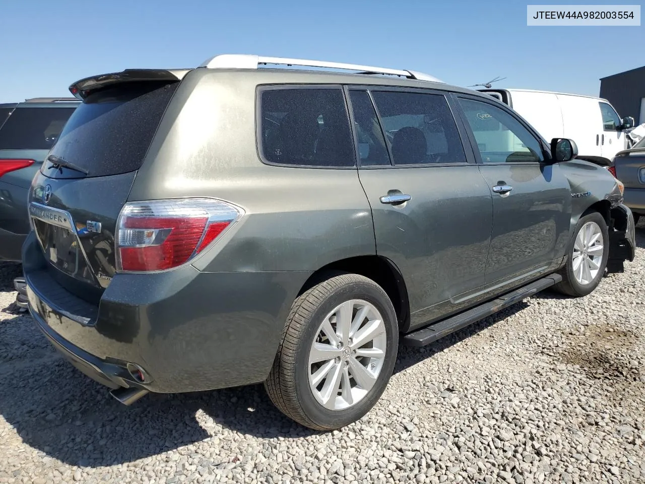 2008 Toyota Highlander Hybrid Limited VIN: JTEEW44A982003554 Lot: 71003794