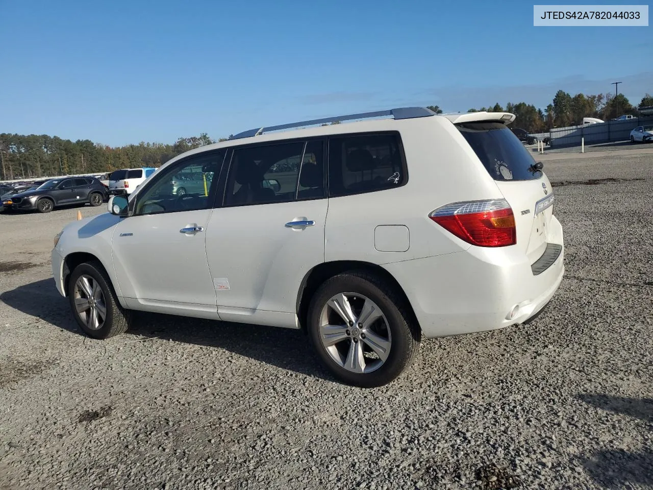 2008 Toyota Highlander Limited VIN: JTEDS42A782044033 Lot: 71035994