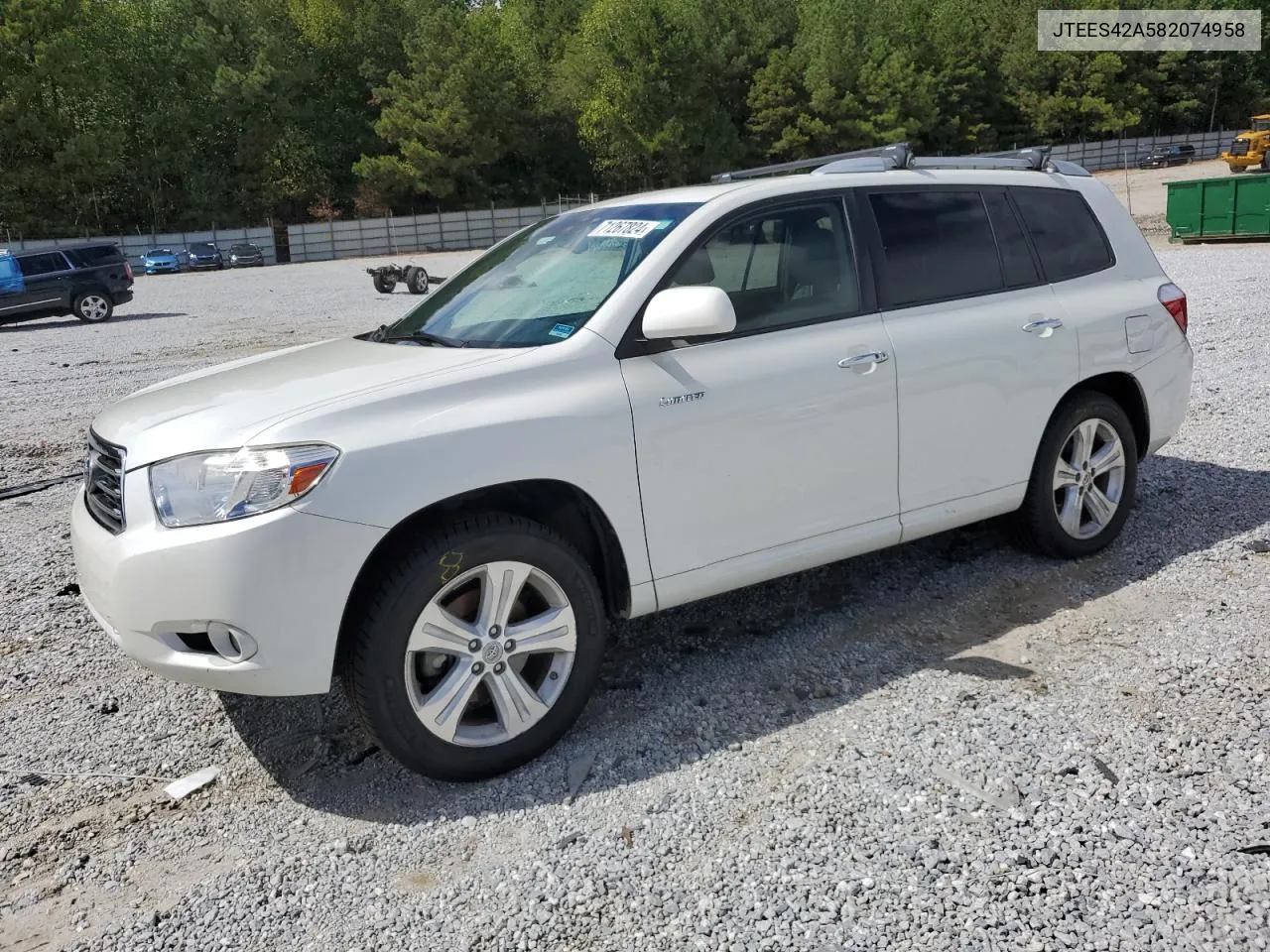 2008 Toyota Highlander Limited VIN: JTEES42A582074958 Lot: 71267824