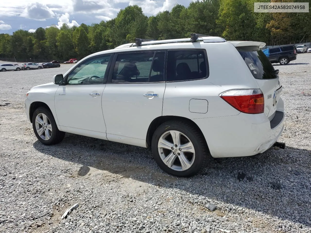 2008 Toyota Highlander Limited VIN: JTEES42A582074958 Lot: 71267824