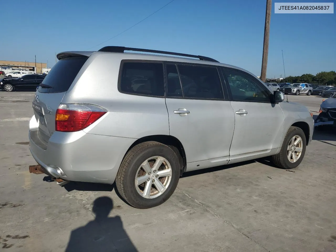 2008 Toyota Highlander VIN: JTEES41A082045837 Lot: 71478474