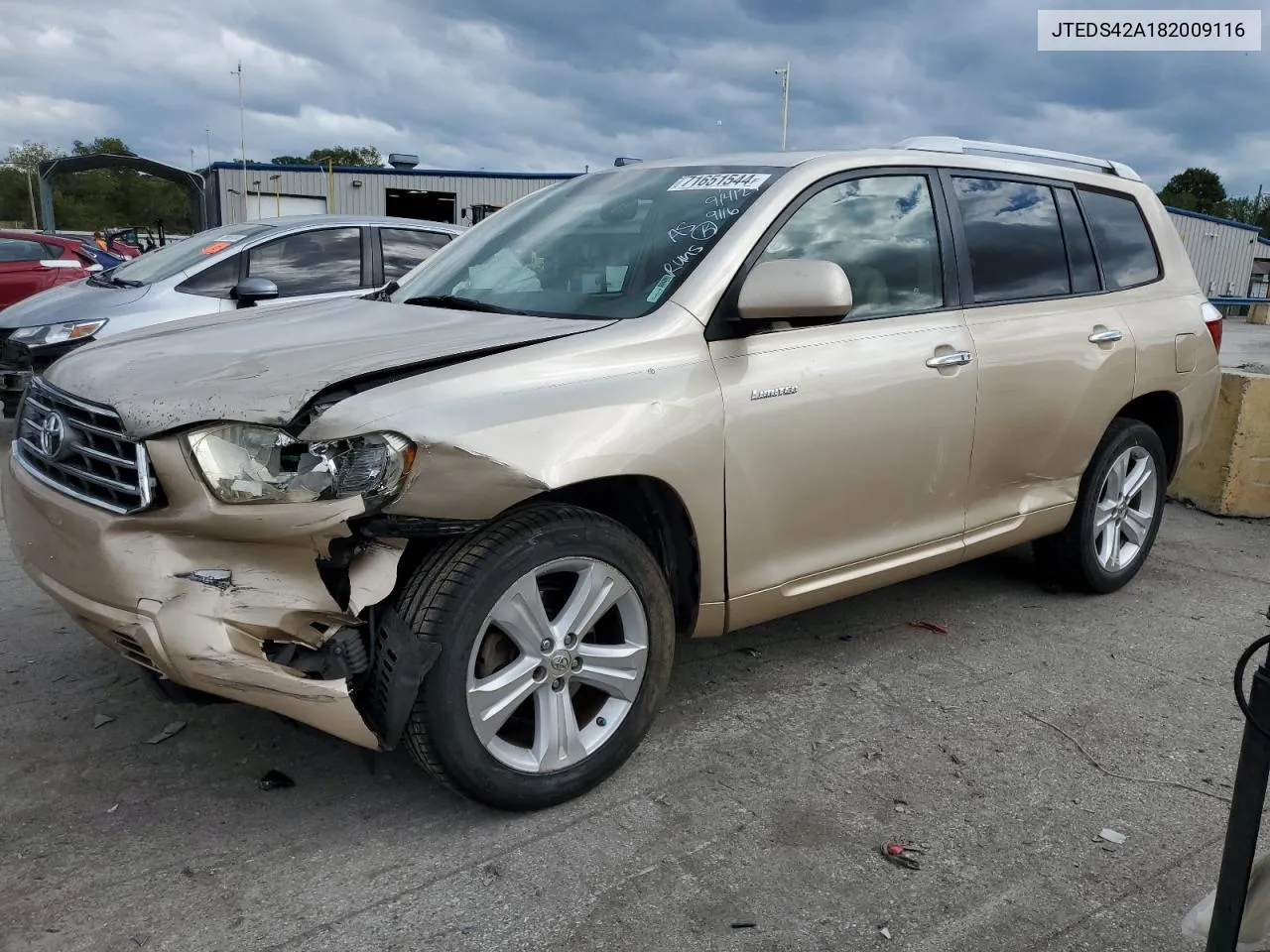 2008 Toyota Highlander Limited VIN: JTEDS42A182009116 Lot: 71651544