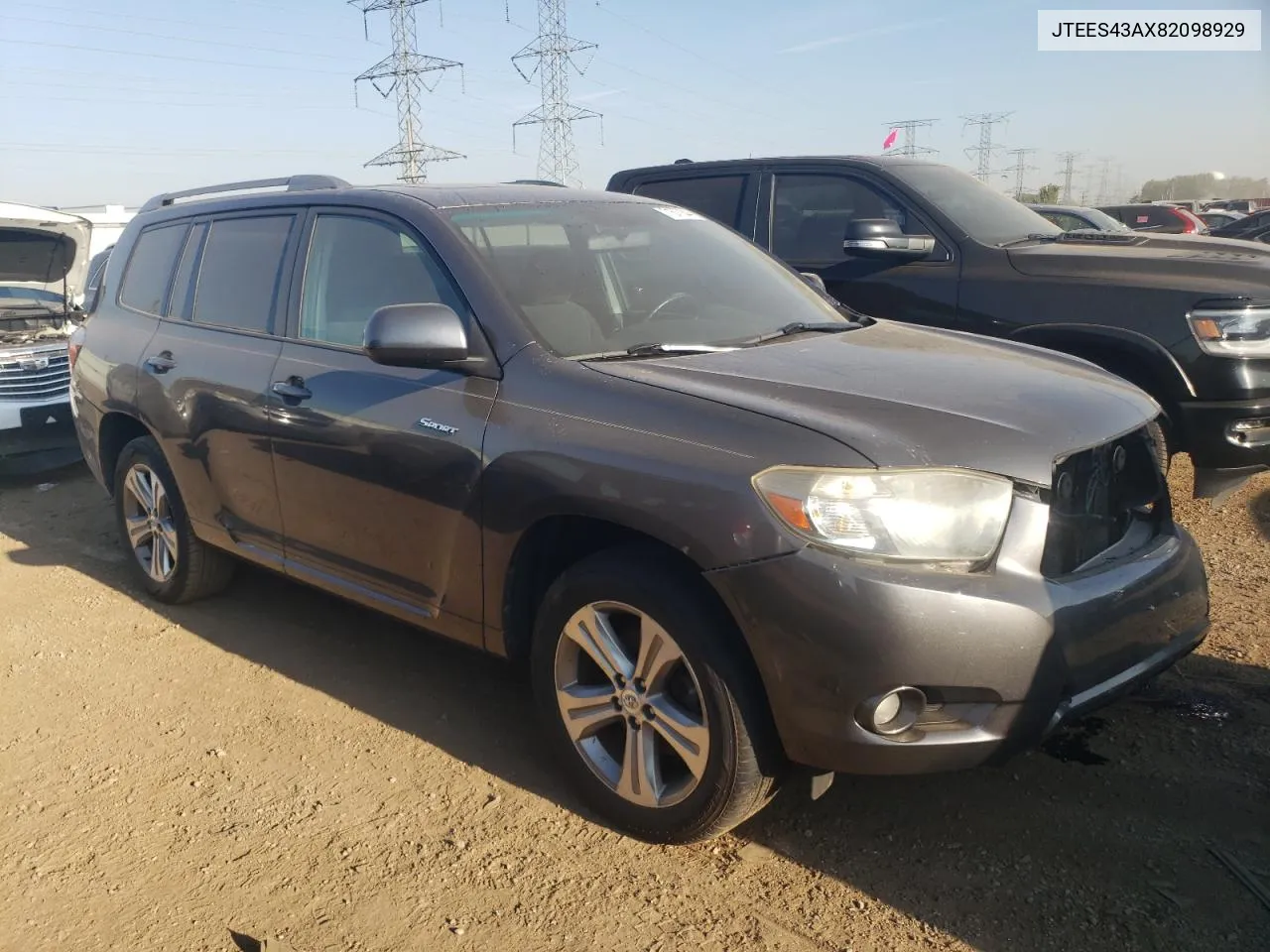 2008 Toyota Highlander Sport VIN: JTEES43AX82098929 Lot: 71677844