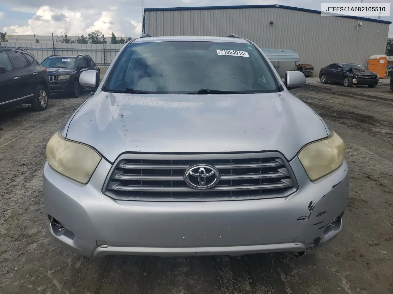 2008 Toyota Highlander VIN: JTEES41A682105510 Lot: 71864914