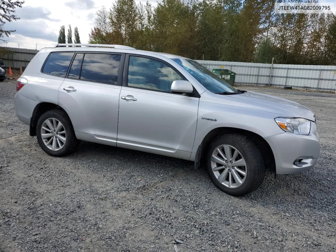 2008 Toyota Highlander Hybrid VIN: JTEEW41A082009795 Lot: 72005784