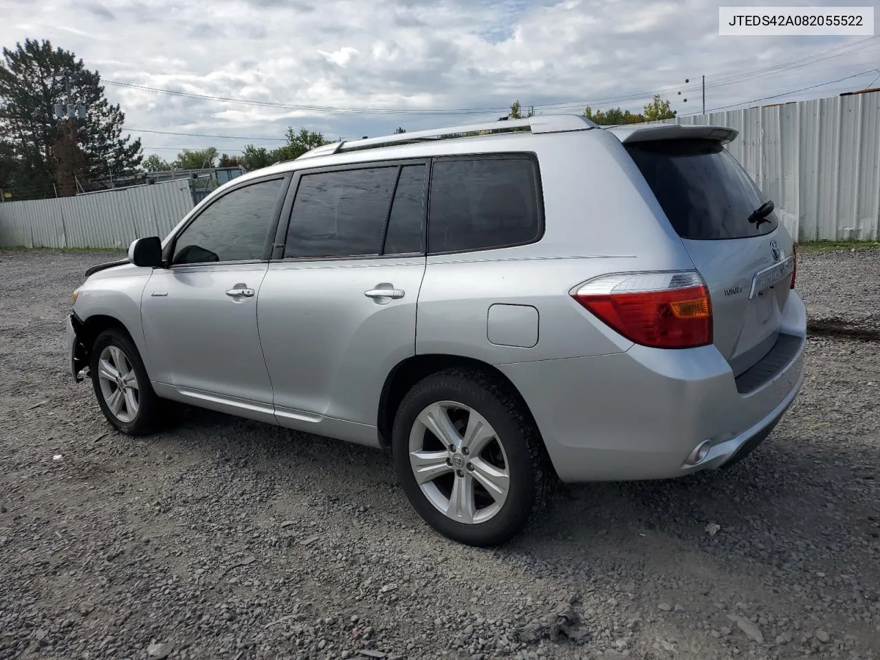 2008 Toyota Highlander Limited VIN: JTEDS42A082055522 Lot: 72067244