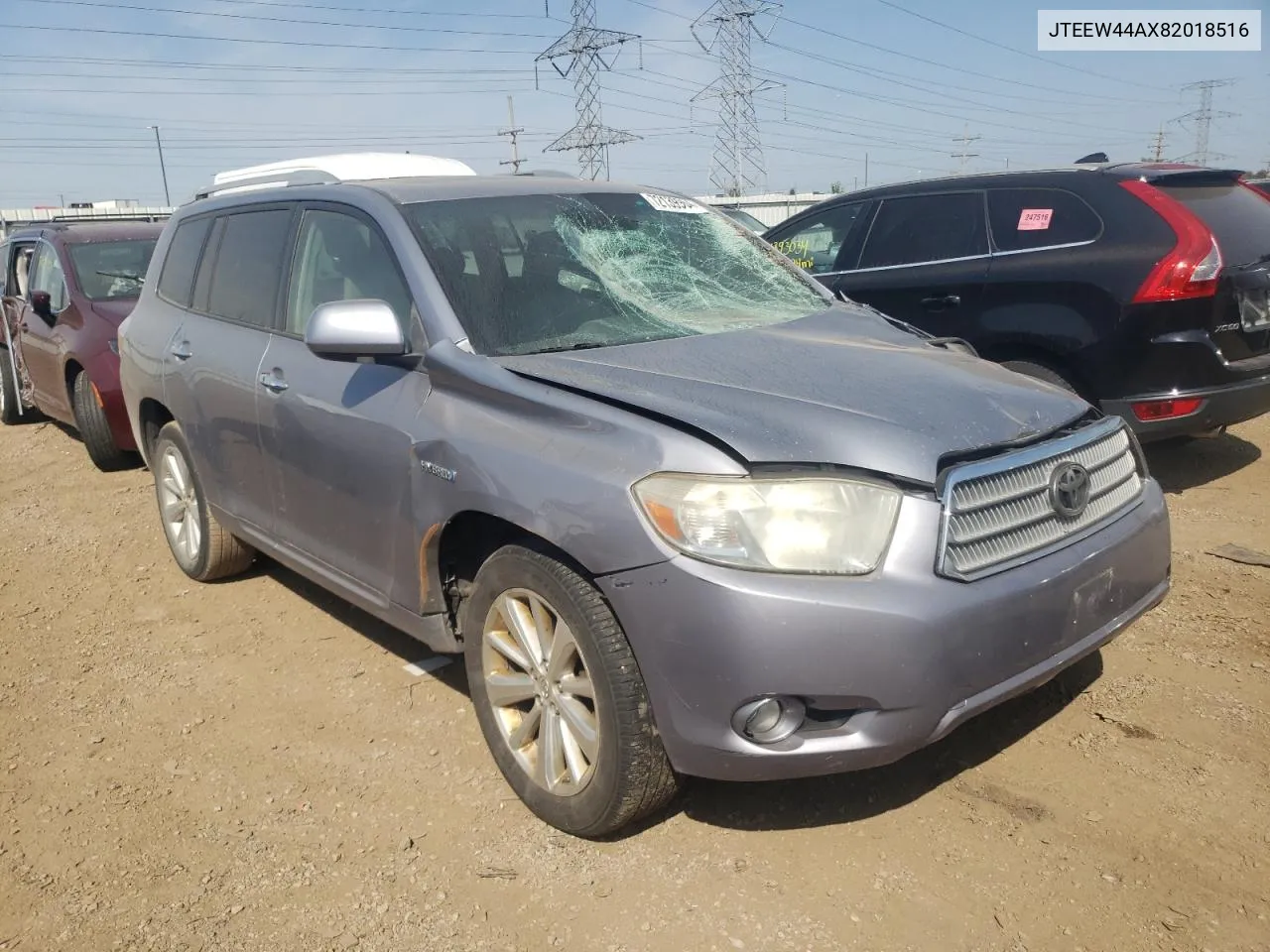 2008 Toyota Highlander Hybrid Limited VIN: JTEEW44AX82018516 Lot: 72139964