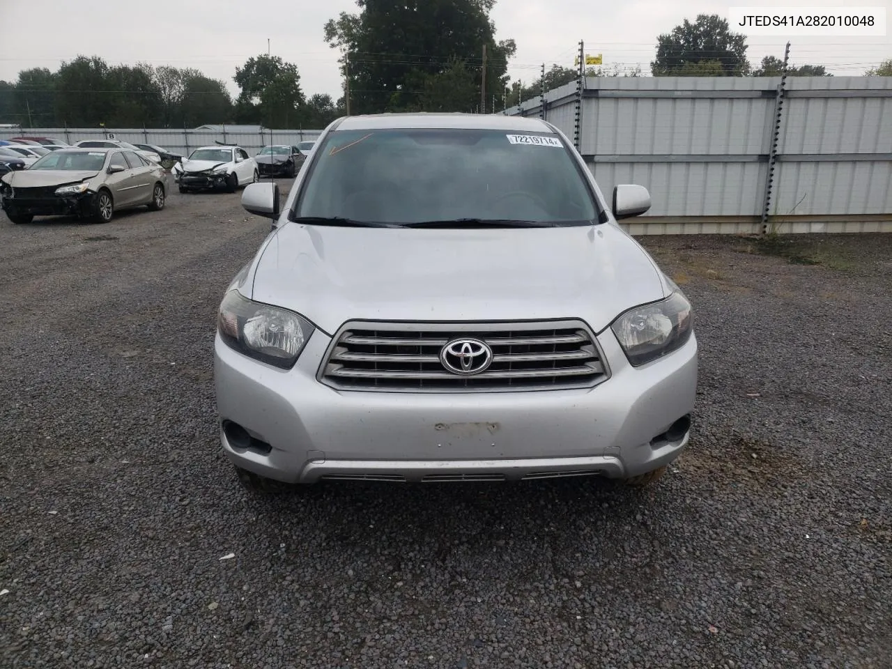 2008 Toyota Highlander VIN: JTEDS41A282010048 Lot: 72219714