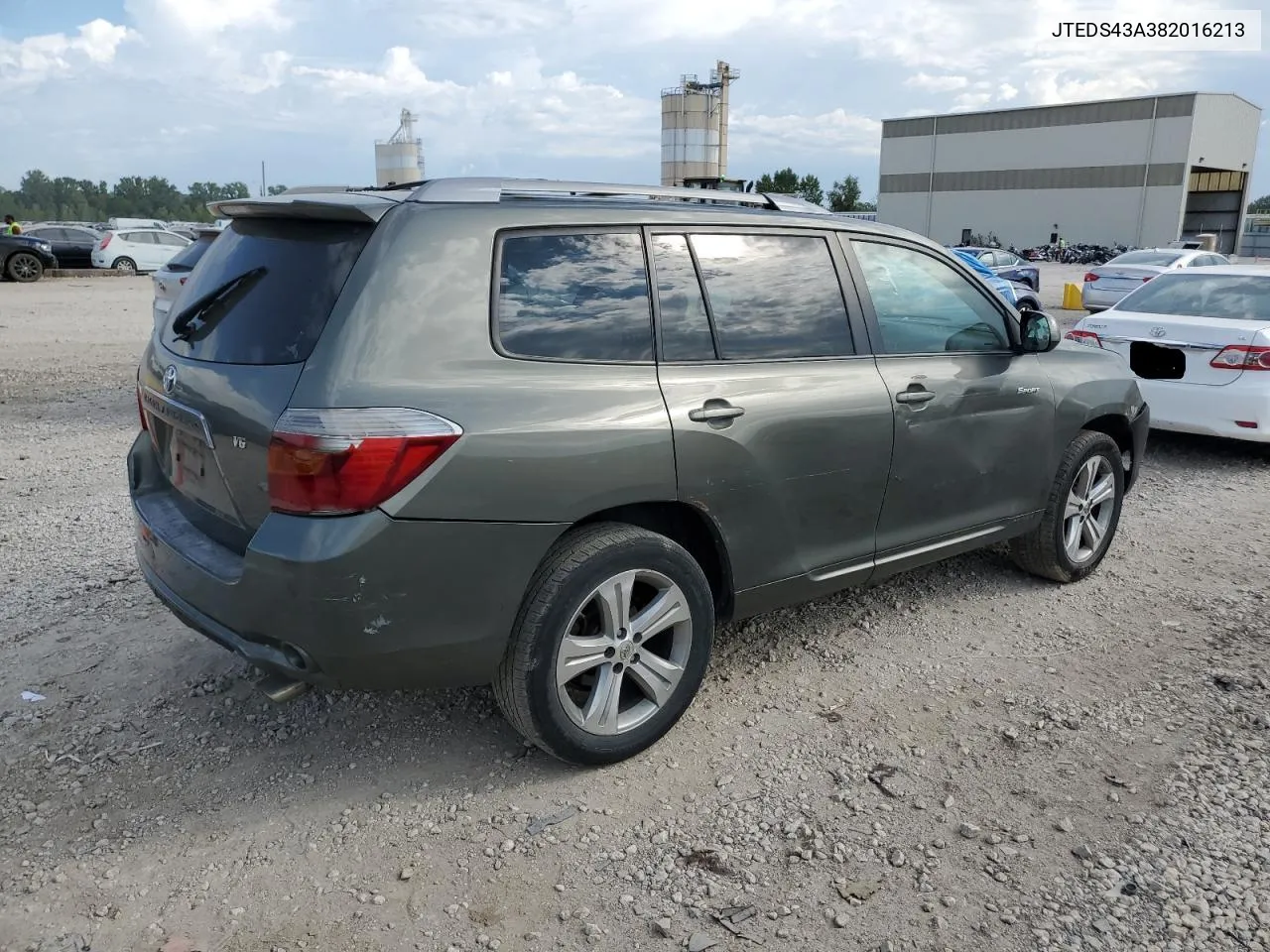 2008 Toyota Highlander Sport VIN: JTEDS43A382016213 Lot: 72258594