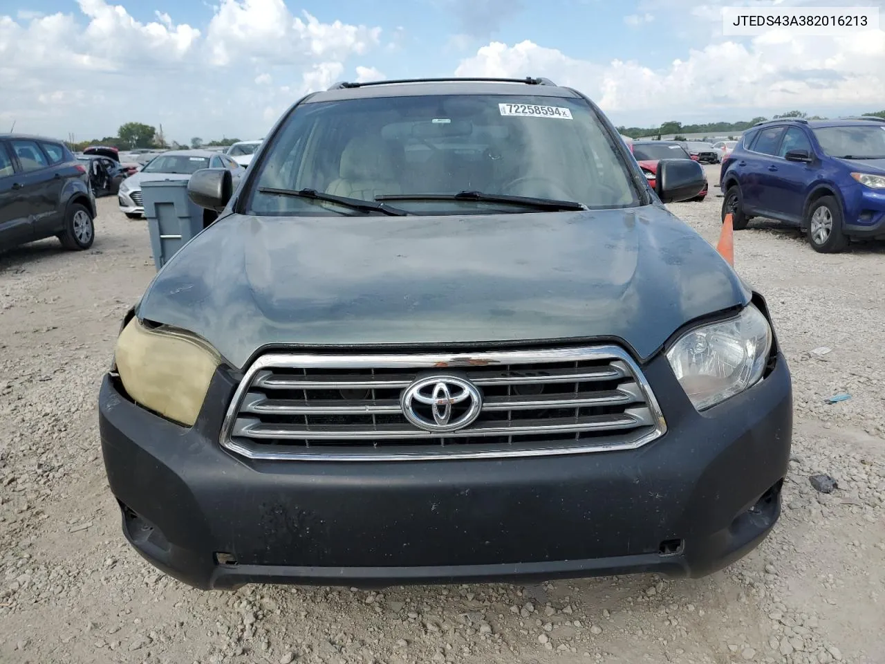 2008 Toyota Highlander Sport VIN: JTEDS43A382016213 Lot: 72258594