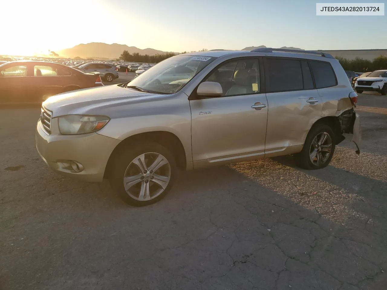 2008 Toyota Highlander Sport VIN: JTEDS43A282013724 Lot: 72469354