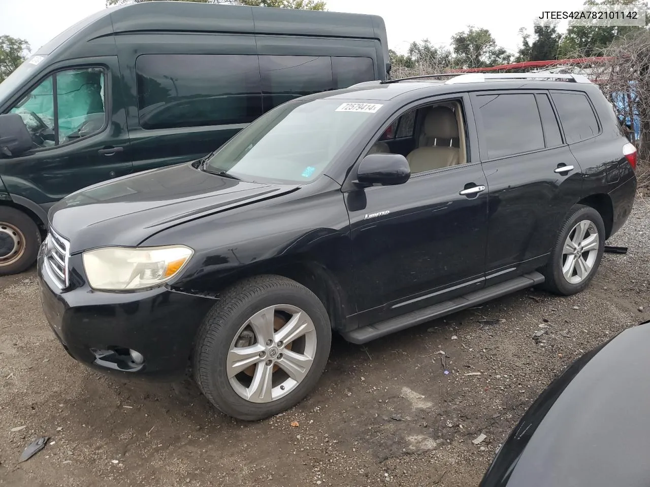 2008 Toyota Highlander Limited VIN: JTEES42A782101142 Lot: 72579414