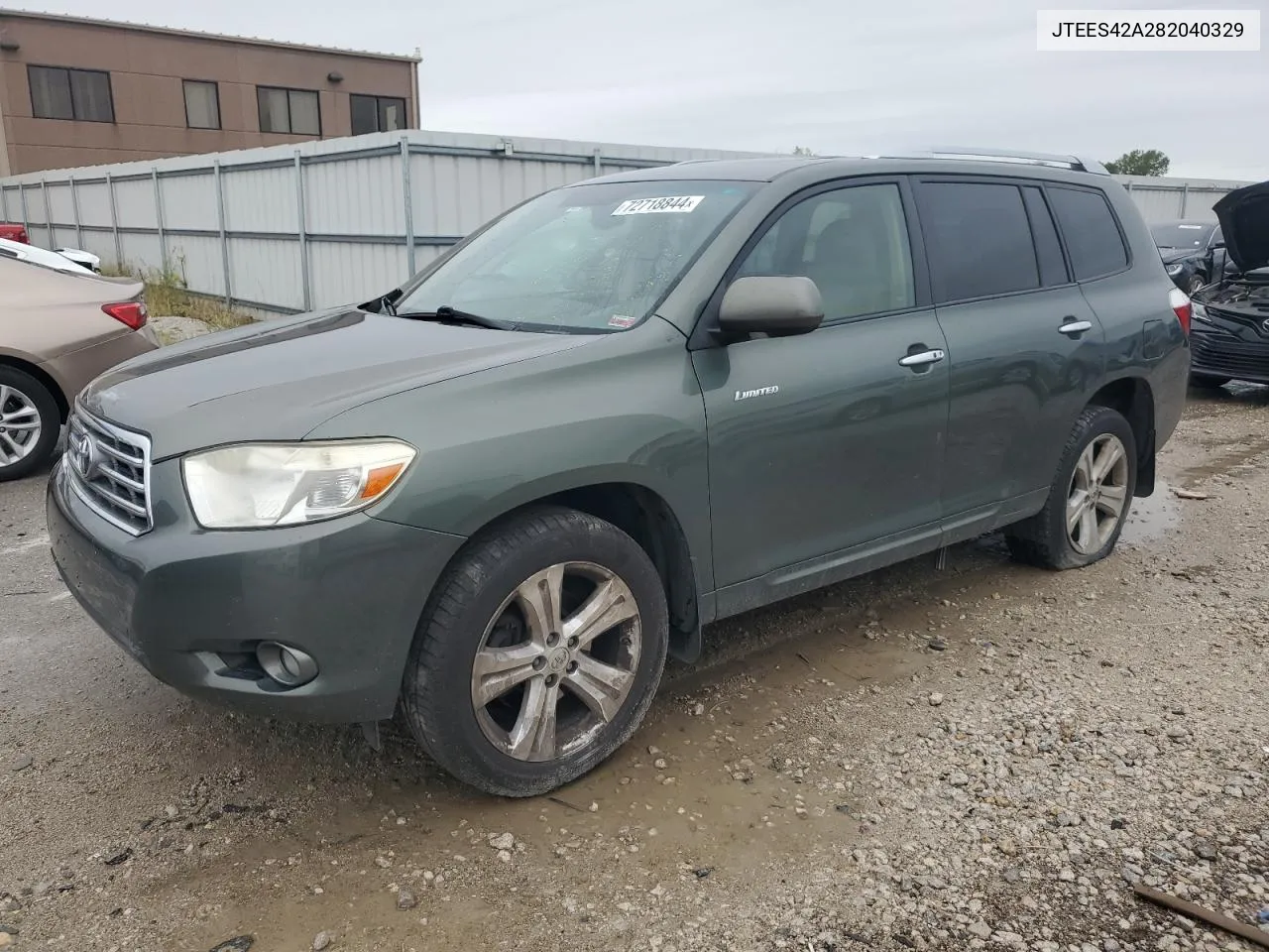 2008 Toyota Highlander Limited VIN: JTEES42A282040329 Lot: 72718844