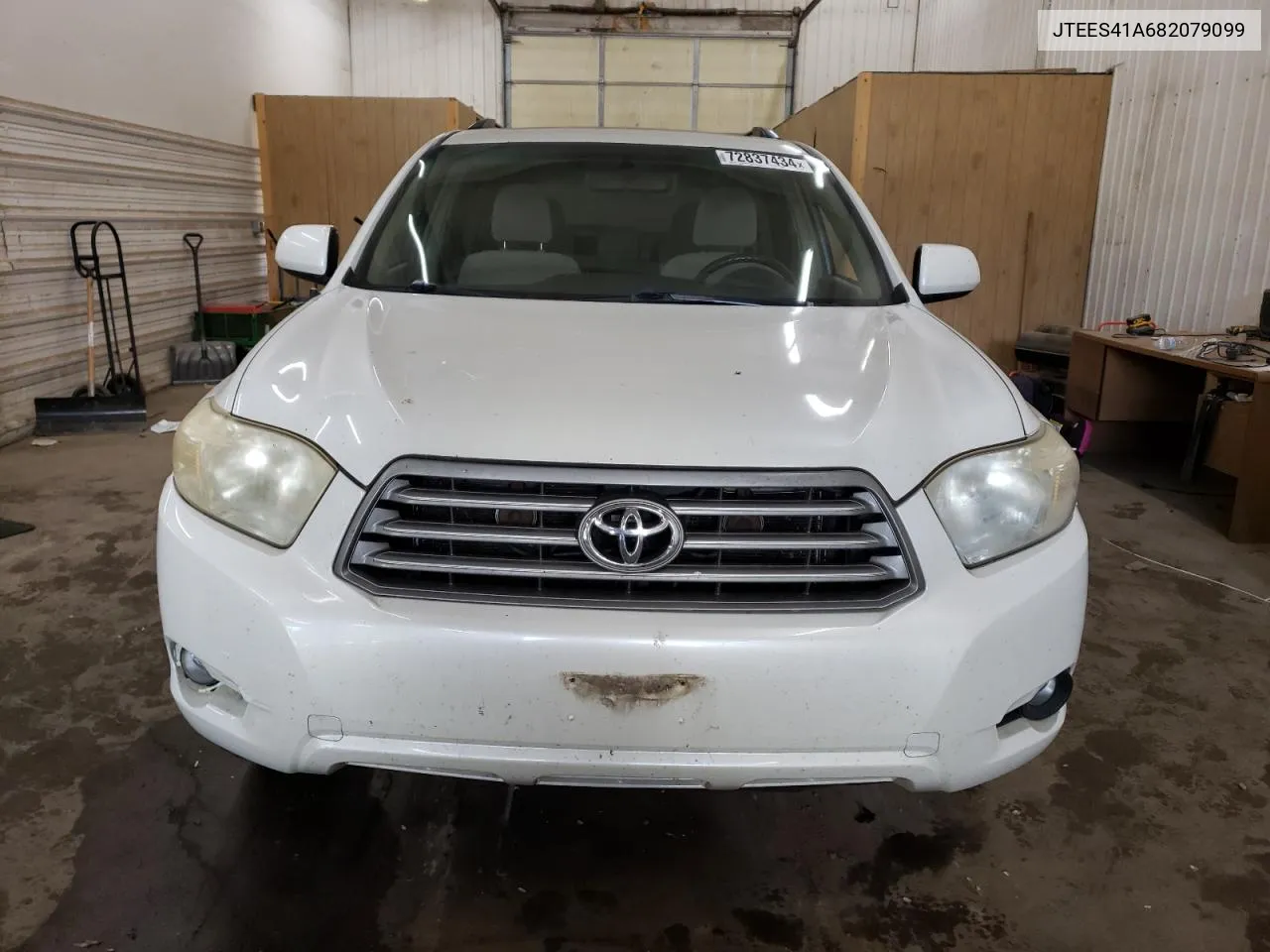 2008 Toyota Highlander VIN: JTEES41A682079099 Lot: 72837434