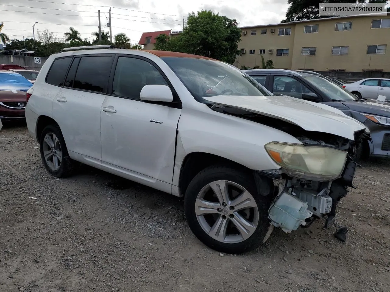 2008 Toyota Highlander Sport VIN: JTEDS43A782008289 Lot: 72851794