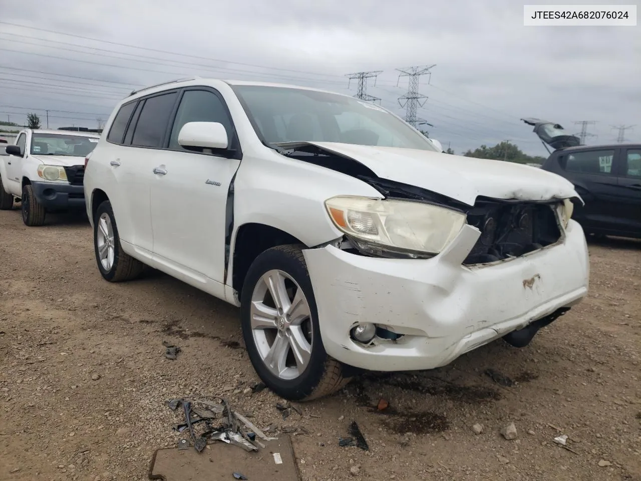 2008 Toyota Highlander Limited VIN: JTEES42A682076024 Lot: 72966194