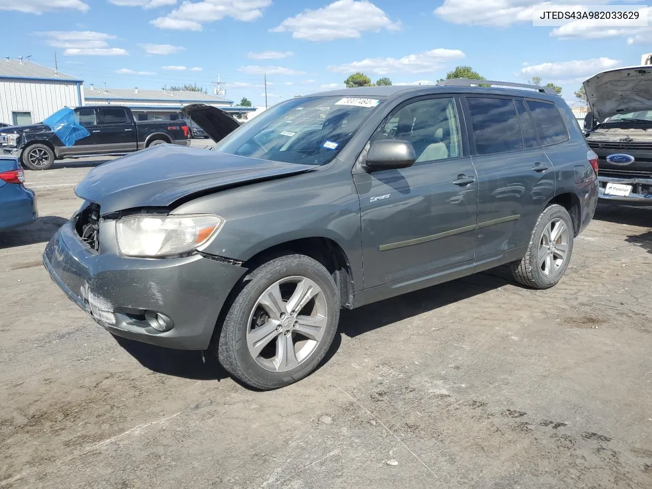 2008 Toyota Highlander Sport VIN: JTEDS43A982033629 Lot: 73007484