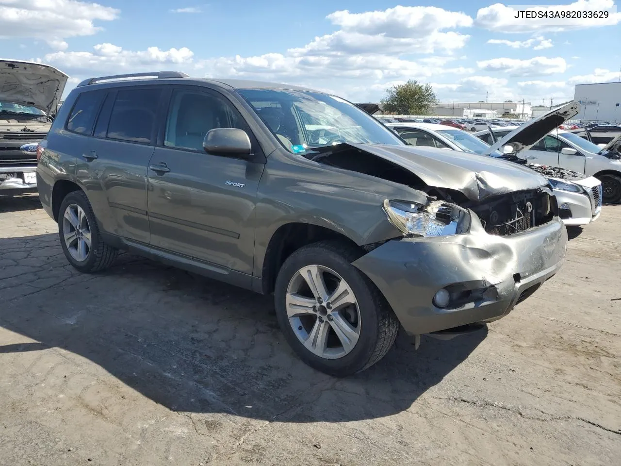 2008 Toyota Highlander Sport VIN: JTEDS43A982033629 Lot: 73007484