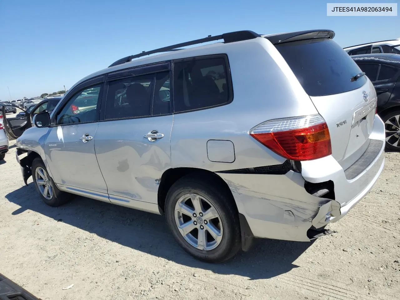 2008 Toyota Highlander VIN: JTEES41A982063494 Lot: 73060504