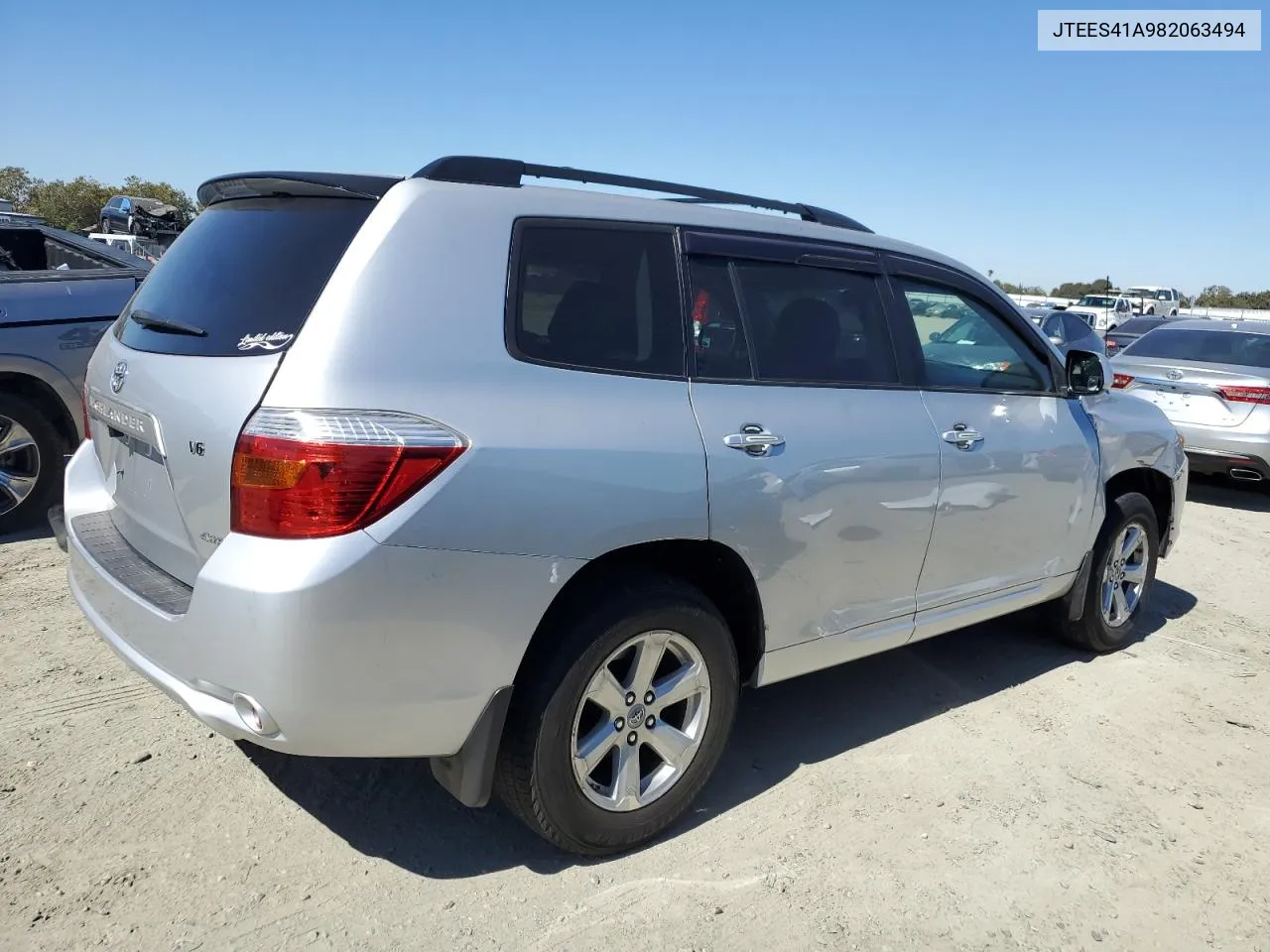 2008 Toyota Highlander VIN: JTEES41A982063494 Lot: 73060504