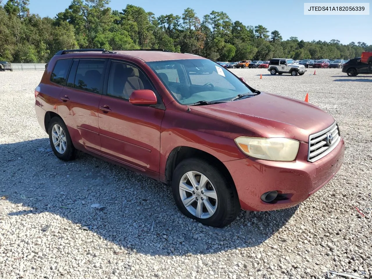 2008 Toyota Highlander VIN: JTEDS41A182056339 Lot: 73242064