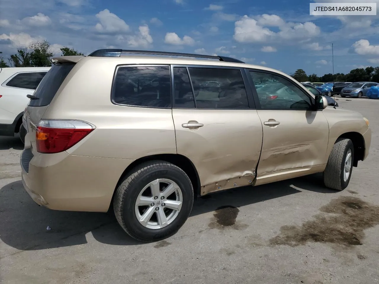 2008 Toyota Highlander VIN: JTEDS41A682045773 Lot: 73543544