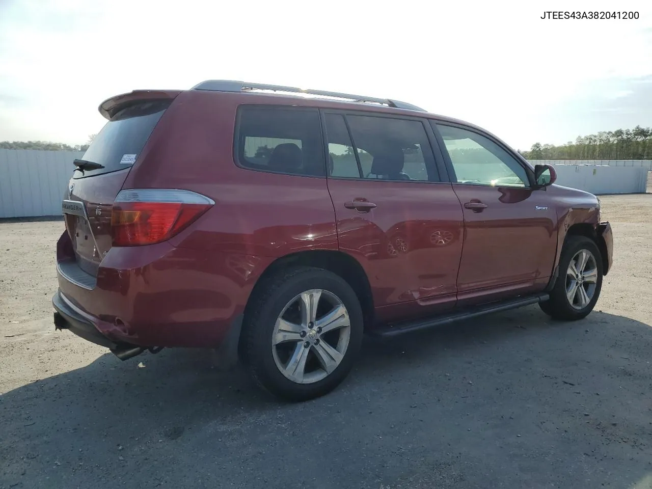 2008 Toyota Highlander Sport VIN: JTEES43A382041200 Lot: 73562214