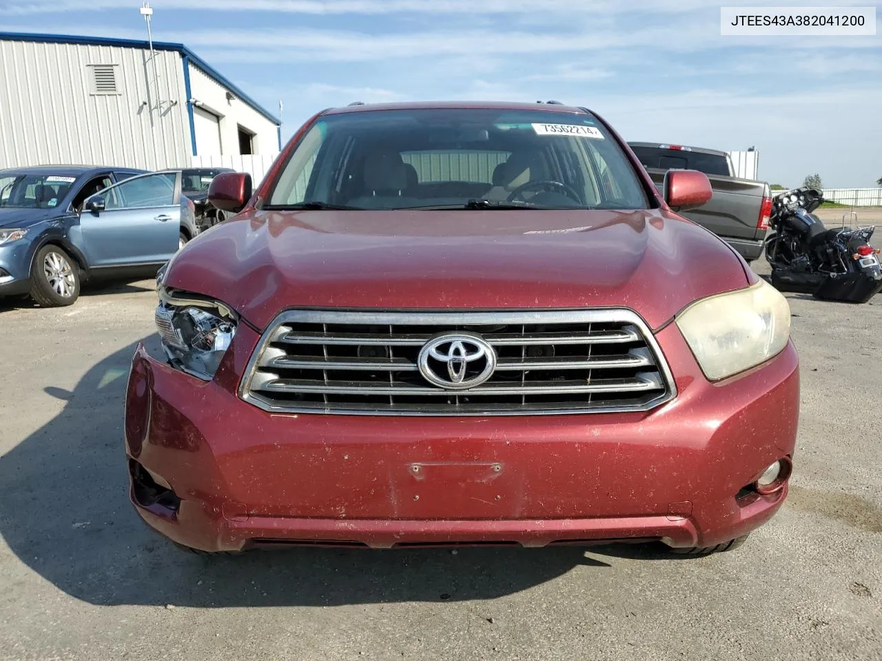 2008 Toyota Highlander Sport VIN: JTEES43A382041200 Lot: 73562214