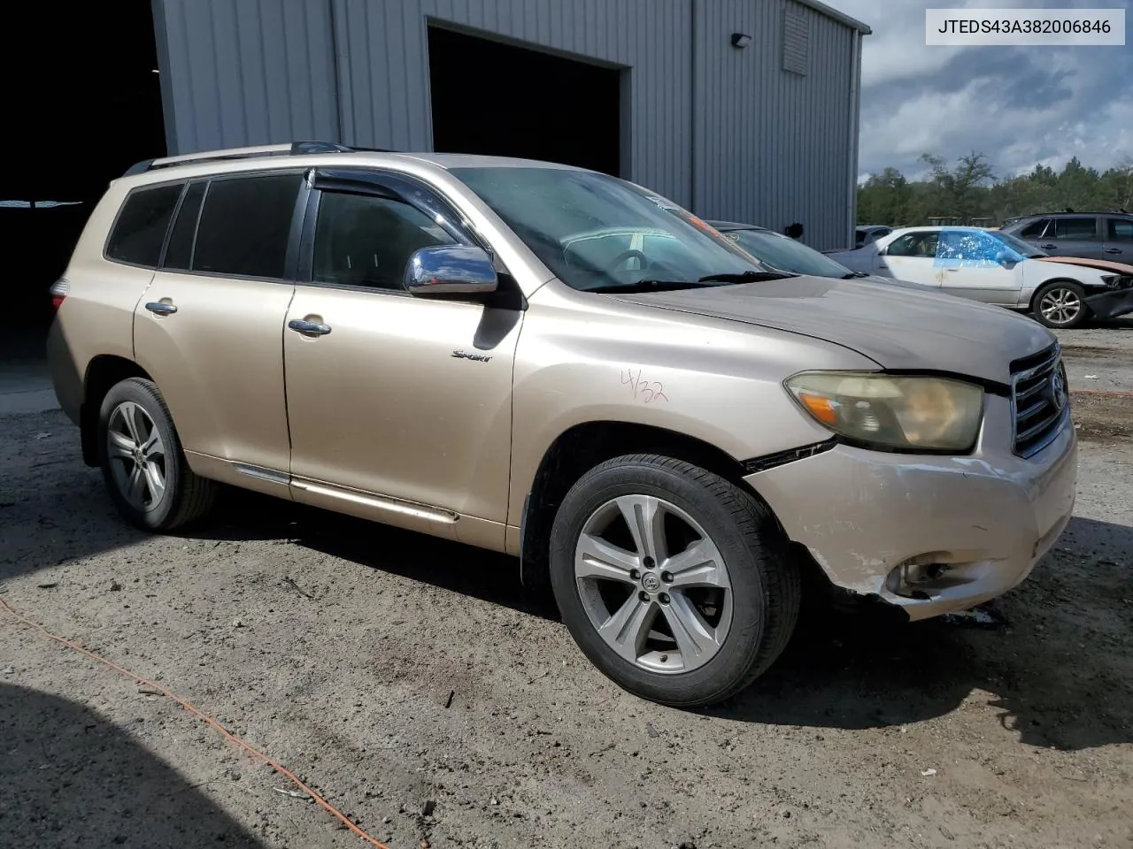 2008 Toyota Highlander Sport VIN: JTEDS43A382006846 Lot: 73580924